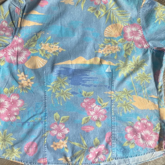 SAG HARBOR Sports tropical woman’s Blouse - Picture 3 of 6